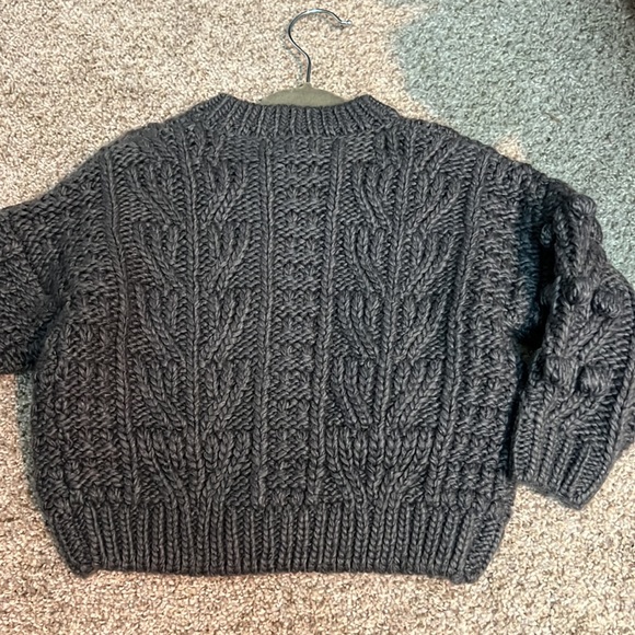 NWT Ryle + Cru Washed Indigo 12-18m bobble Cardigan - Picture 4 of 5